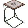 Garden Pleasure Gartentisch AMARILLO Quadratisch Braun-Grau 35 cm x 35 cm