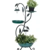 Garden Pleasure Pflanzständer mit Solar-Beleuchtung 78 cm x 45 cm x 31 cm Grün