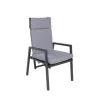 Garden Pleasure Stuhl Sintra 103 cm x 61 cm x 69 cm Grau-Schwarz
