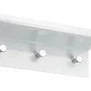 Garderobe mit Ablage Metall Weiss 3 Haken