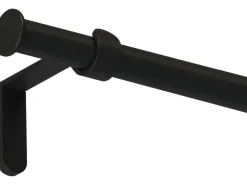 Gardinenstangen-Set Metall Schwarz 240 cm
