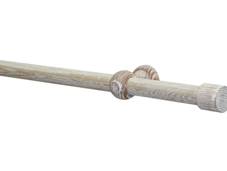 Gardinia Gardinenstangen-Set Shorty Ø 2,5 cm Eiche Castell Gekälkt 200 cm FSC®