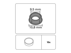 Gardinia Abdeckkappen Weiß 10-er Pack