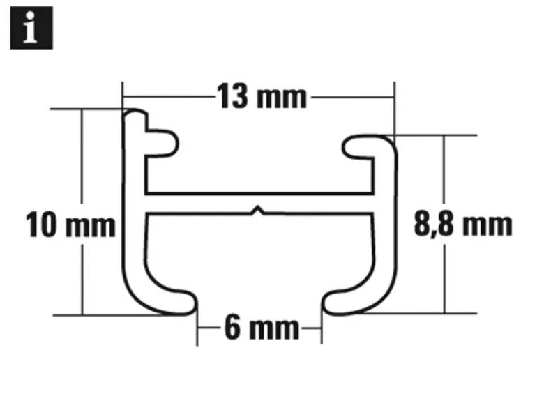 Gardinia Aluminiumschiene Weiß 120 cm