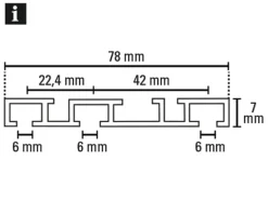 Gardinia Aluminium-Vorhangschiene 3-läufig Weiß 200 cm