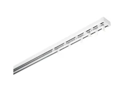 Gardinia Aluminium-Vorhangschienen-Set Lara 2-läufig Weiß 140 - 225 cm