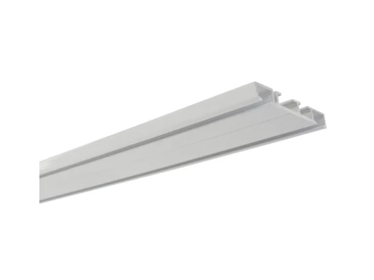Gardinia Aluminium-Vorhangschiene 2-läufig Weiß 200 cm