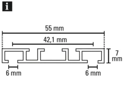 Gardinia Aluminium-Vorhangschiene 2-läufig Weiß 200 cm