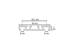 Gardinia Aluminium-Vorhangschiene 2-läufig Weiß 200 cm