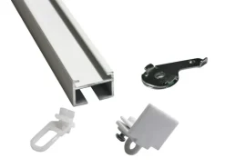 Gardinia Aluminium-Vorhangschienen-Set Luna 1-läufig Weiß 160 cm
