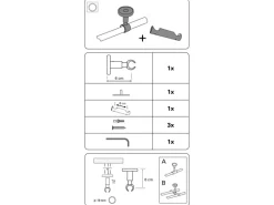 Gardinia Deckenträger Europa für Ø 19 mm Messing-Antik 6 cm