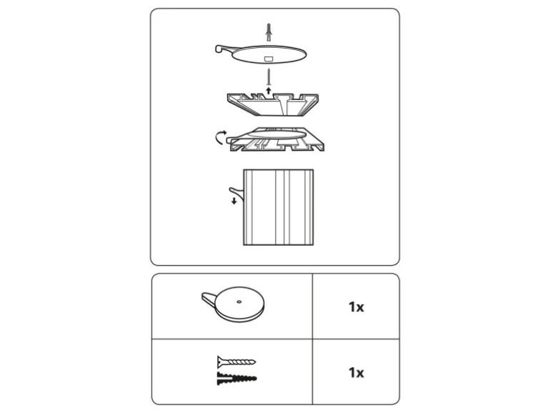 Gardinia Deckenträger für Aluminium-Vorhangschiene 3-läufig Weiß 2-er Pack
