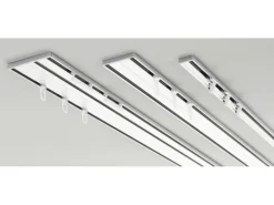 Gardinia Deckenträger für Aluminium-Vorhangschiene 2-läufig Weiß 2-er Pack