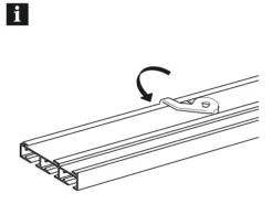 Gardinia Deckenträger für Flächenvorhangschiene 3-läufig Silber 2-er Pack