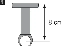 Gardinia Deckenträger Windsor für Ø 25 mm Edelstahl-Optik