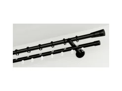 Gardinia Doppel-Kombiträger Chicago für Ø 20 mm offen Schwarz 8 cm / 6 cm