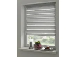 Gardinia Doppelrollo EasyFix mit Montageschiene 90 cm x 150 cm Grau
