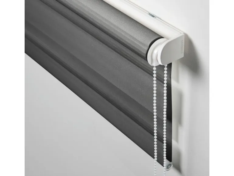 Gardinia Doppelrollo EasyFix mit Montageschiene 120 cm x 150 cm Anthrazit