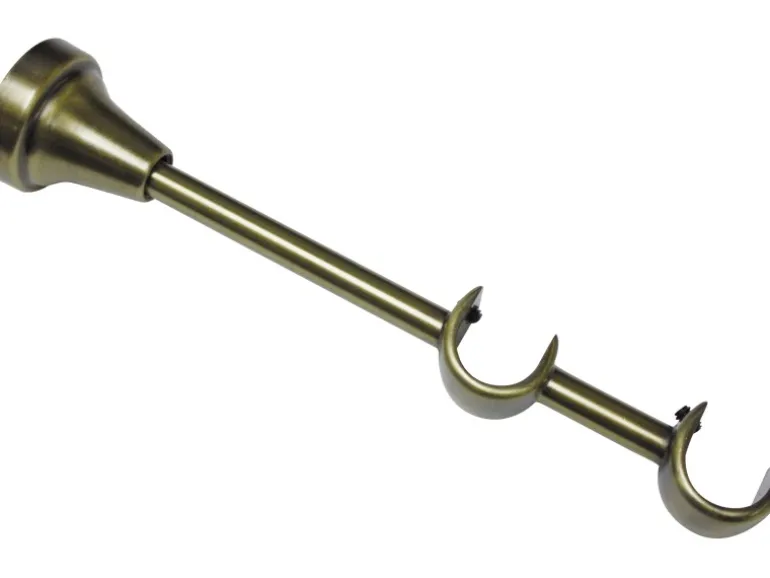 Gardinia Doppelträger offen Messing-Antik 14 cm / 6 cm