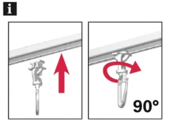 Gardinia Drehgleiter für 6 mm Laufkanal Weiß 20-er Pack