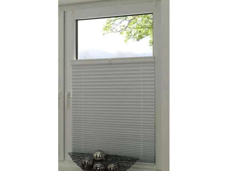 Gardinia Easy Fix Plissee Tag und Nacht Weiß 90 cm x 210 cm