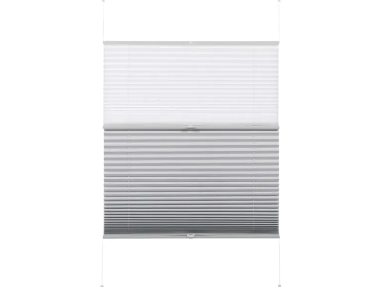 Gardinia Easy Fix Plissee Tag und Nacht Weiß 90 cm x 210 cm