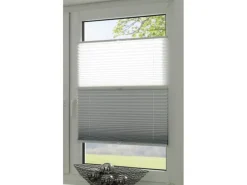 Gardinia Easy Fix Plissee Tag und Nacht Weiß 70 cm x 130 cm