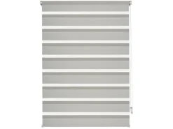 Gardinia Easyfix Doppelrollo mit Montageschiene 100 cm x 150 cm Grau