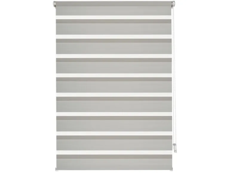 Gardinia Easyfix Doppelrollo mit Montageschiene 100 cm x 150 cm Grau