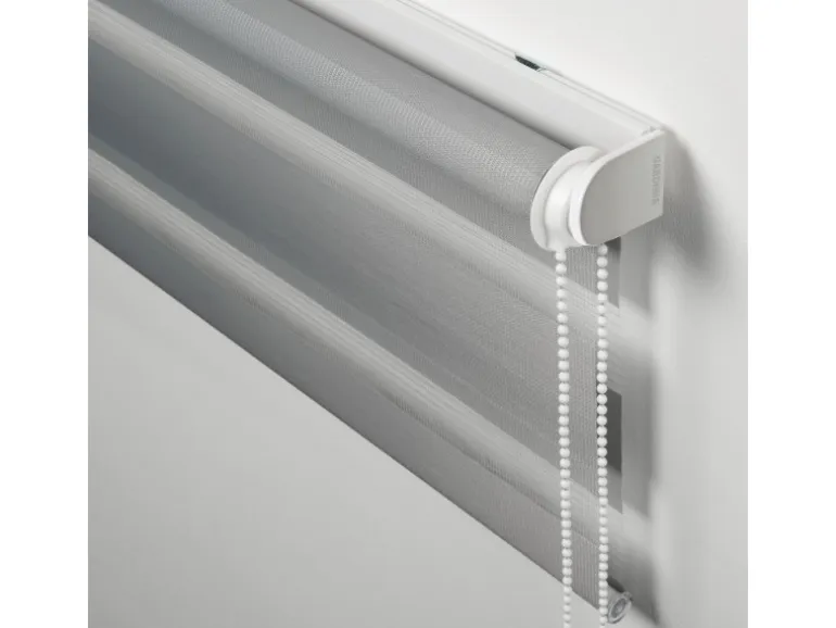 Gardinia Easyfix Doppelrollo mit Montageschiene 45 cm x 150 cm Grau
