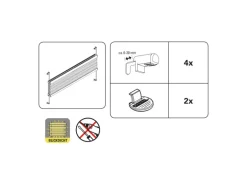 Gardinia EasyFix Plissee mit 2 Bedienschienen 65 cm x 130 cm Weiß