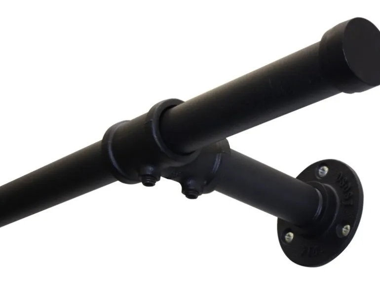 Gardinia Endkappe Industrial Home Ø 25 mm Schwarz 2 Stück