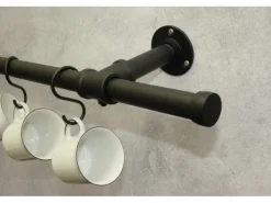 Gardinia Endkappe Industrial Home Ø 25 mm Schwarz 2 Stück