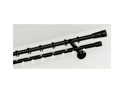 Gardinia Endknopf Chicago Apollo Ø 20 mm Schwarz 2-er Pack
