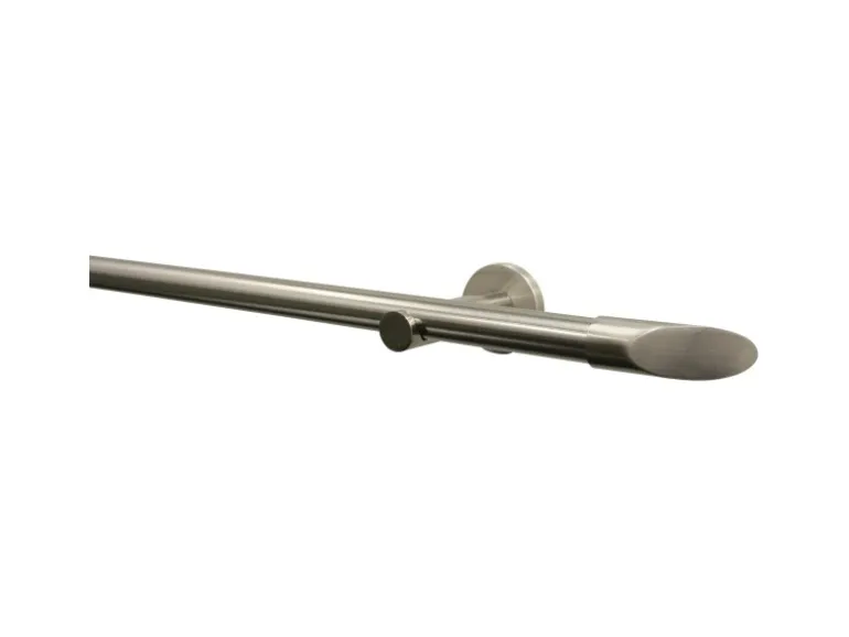 Gardinia Endstück Chicago Elypse für Ø 20 mm Edelstahloptik 2-er Pack