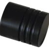 Gardinia Endstück Chicago Zylinder für Ø 20 mm Schwarz-Matt 2-er Pack