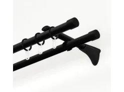 Gardinia Endstück Chicago Kappe für Ø 20 mm Schwarz-Matt 2-er Pack