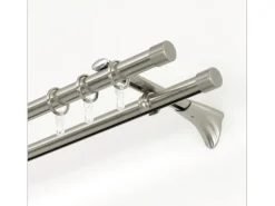 Gardinia Endstück Chicago Kappe für Ø 20 mm Edelstahloptik 2-er Pack