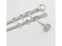 Gardinia Endstück Chicago Kappe für Ø 20 mm Edelstahloptik 2-er Pack