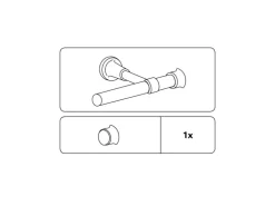 Gardinia Endstück Europa für Ø 19 mm Silber-Satin