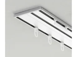 Gardinia Endstück für Aluminium-Vorhangschiene 3-läufig Weiß 2-er Pack