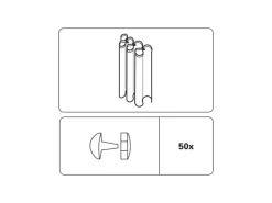 Gardinia Faltenstecker Transparent 50-er Pack