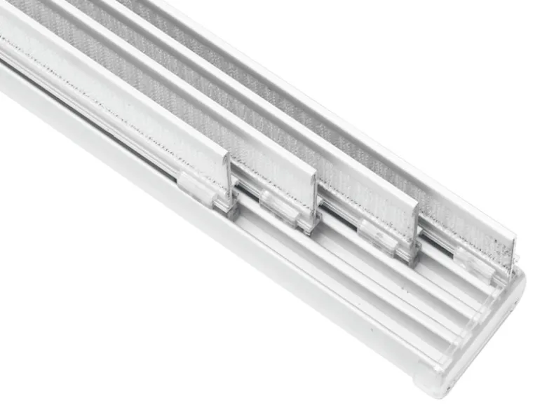 Gardinia Flächenvorhangschiene Komfort Komplett-Set 4-läufig Weiß 225 cm