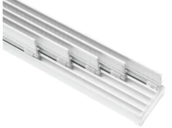 Gardinia Flächenvorhangschiene Komfort Komplett-Set 5-läufig Weiß 280 cm