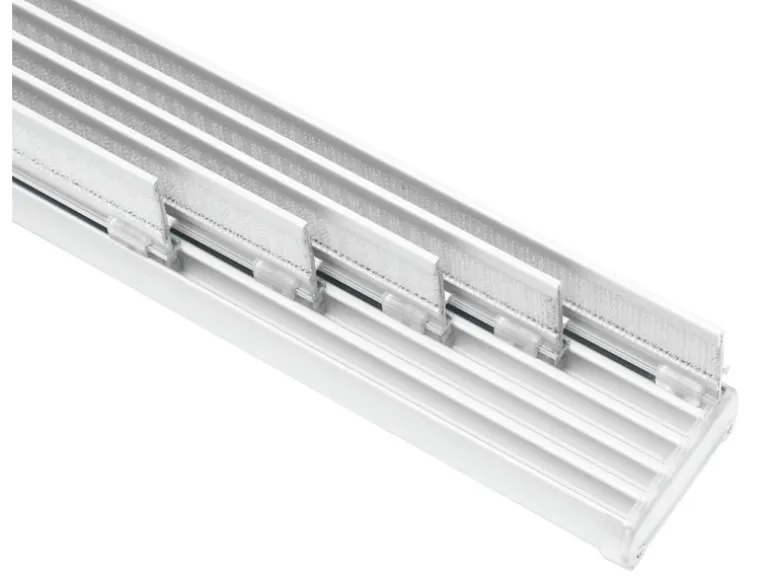 Gardinia Flächenvorhangschiene Komfort Komplett-Set 5-läufig Weiß 280 cm