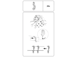 Gardinia Gardinen-Clip-Gleiter Weiß 20-er Pack
