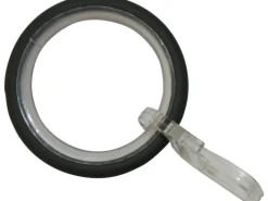 Gardinia Gardinenringe Elba mit Gleiteinlage Steingrau
