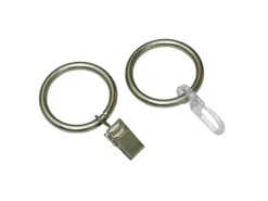 Gardinia Gardinenringe Europa für Ø 19 mm Silber-Satin 10-er Pack