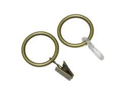 Gardinia Gardinenringe Europa für Ø 19 mm Messing-Antik 10-er Pack