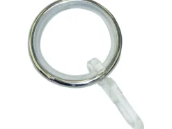 Gardinia Gardinenringe Kreta mit Gleiteinlage Edelstahl-Optik